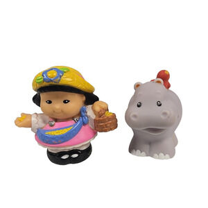Fisher Price Little People Vintage 2003 Baby Animals Sonya Lee with Hippo